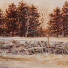 Evening Watch | Watercolor | 9 x 24 | SOLD