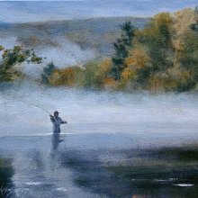 On the Delaware - Pete Polen | Acrylic | 8 x 10 - SOLD